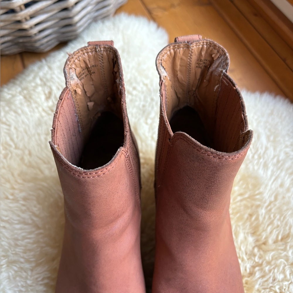 Women's Brown Leather Clog Ankle Boots - Picture 11 of 11